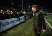 19 April 2024; Shamrock Rovers manager Stephen Bradley with supporters after the SSE Airtricity Men's Premier Division match between Derry City and Shamrock Rovers at the Ryan McBride Brandywell Stadium in Derry. Photo by Stephen McCarthy/Sportsfile
