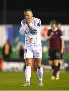 19 April 2024; Paddy Barrett of Shelbourne reacts during the SSE Airtricity Men's Premier Division match between Galway United and Shelbourne at Eamonn Deacy Park in Galway. Photo by Sam Barnes/Sportsfile