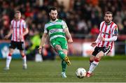 19 April 2024; Richie Towell of Shamrock Rovers during the SSE Airtricity Men's Premier Division match between Derry City and Shamrock Rovers at the Ryan McBride Brandywell Stadium in Derry. Photo by Stephen McCarthy/Sportsfile