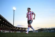 19 April 2024; Ben Doherty of Derry City during the SSE Airtricity Men's Premier Division match between Derry City and Shamrock Rovers at the Ryan McBride Brandywell Stadium in Derry. Photo by Stephen McCarthy/Sportsfile
