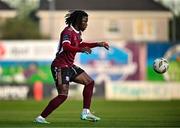 19 April 2024; Al-Amin Kazeem of Galway United during the SSE Airtricity Men's Premier Division match between Galway United and Shelbourne at Eamonn Deacy Park in Galway. Photo by Sam Barnes/Sportsfile