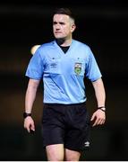 19 April 2024; Referee Aaron O'Dowd during the SSE Airtricity Men's First Division match between Cobh Ramblers and Finn Harps at St Coleman's Park in Cobh, Cork. Photo by Michael P Ryan/Sportsfile