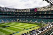20 April 2024; A general view inside Twickenham Stadium, home of England Rugby, is seen prior to the Women's Six Nations Rugby Championship match between England and Ireland at Twickenham Stadium in London, England. Photo by Juan Gasparini/Sportsfile