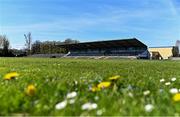 20 April 2024; A general view of the pitch before the Electric Ireland Camogie Minor B All-Ireland semi-final match between Kerry and Kildare at Banagher in Offaly. Photo by Stephen Marken/Sportsfile