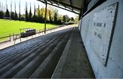 20 April 2024; A general view of the stand before the Electric Ireland Camogie Minor B All-Ireland semi-final match between Kerry and Kildare at Banagher in Offaly. Photo by Stephen Marken/Sportsfile