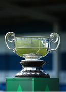 20 April 2024; A general view of the cup before the FAI Youth Cup final match between St Kevin’s FC, DDSL, and Pike Rovers, Limerick District League at Home Farm FC in Dublin. Photo by Michael P Ryan/Sportsfile