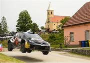 20 April 2024; Sabastien Ogier and Vincent LandaisL in their Toyota GR Yaris Rally1 Hybrid compete during Day Three of the FIA World Rally Championship Croatia 2024 in Zagreb, Croatia. Photo by Philip Fitzpatrick/Sportsfile