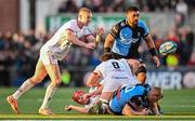19 April 2024; Nathan Doak of Ulster during the United Rugby Championship match between Ulster and Cardiff at the Kingspan Stadium in Belfast. Photo by Ramsey Cardy/Sportsfile