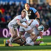 19 April 2024; Nathan Doak of Ulster during the United Rugby Championship match between Ulster and Cardiff at the Kingspan Stadium in Belfast. Photo by Ramsey Cardy/Sportsfile