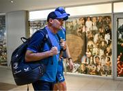 20 April 2024; Leinster senior coach Jacques Nienaber arrives before the United Rugby Championship match between Emirates Lions and Leinster at Emirates Airline Park in Johannesburg, South Africa. Photo by Harry Murphy/Sportsfile