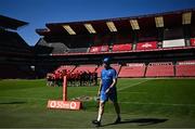 20 April 2024; Leinster senior coach Jacques Nienaber walks the pitch before the United Rugby Championship match between Emirates Lions and Leinster at Emirates Airline Park in Johannesburg, South Africa. Photo by Harry Murphy/Sportsfile