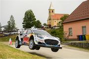 20 April 2024; Adrien Fourmaux and Alexandre Coria in their Ford Puma Rally1 Hybrid compete during Day Three of the FIA World Rally Championship Croatia 2024 in Zagreb, Croatia. Photo by Philip Fitzpatrick/Sportsfile