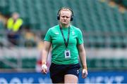 20 April 2024; Aoife Wafer of Ireland walks on the pitch prior to the Women's Six Nations Rugby Championship match between England and Ireland at Twickenham Stadium in London, England. Photo by Juan Gasparini/Sportsfile