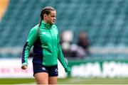 20 April 2024; Katie Corrigan of Ireland walks on the pitch prior to the Women's Six Nations Rugby Championship match between England and Ireland at Twickenham Stadium in London, England. Photo by Juan Gasparini/Sportsfile