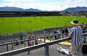 20 April 2024; Supporters watch the Kerry v Tipperary Munster LGFA Championship match before the Munster GAA Football Senior Championship semi-final match between Kerry and Cork at Fitzgerald Stadium in Killarney, Kerry. Photo by Brendan Moran/Sportsfile