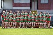 20 April 2024; The Mayo team before the Electric Ireland All-Ireland Camogie Minor B Championship semi-final 1 match between Cavan and Mayo at Duggan Park in Ballinasloe, Galway. Photo by Sam Barnes/Sportsfile