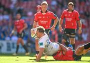 20 April 2024; Liam Turner of Leinster on his way to scoring a try which was subsequently disallowed during the United Rugby Championship match between Emirates Lions and Leinster at Emirates Airline Park in Johannesburg, South Africa. Photo by Harry Murphy/Sportsfile