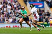 20 April 2024; Aoife Dalton of Ireland in action against Sadia Kabeya of England during the Women's Six Nations Rugby Championship match between England and Ireland at Twickenham Stadium in London, England. Photo by Juan Gasparini/Sportsfile