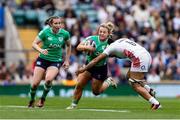 20 April 2024; Aoife Dalton of Ireland is tackled by Sadia Kabeya of England during the Women's Six Nations Rugby Championship match between England and Ireland at Twickenham Stadium in London, England. Photo by Juan Gasparini/Sportsfile