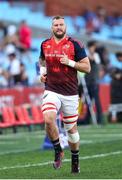 20 April 2024; RG Snyman of Munster warms up before the United Rugby Championship match between Vodacom Bulls and Munster at Loftus Versfeld Stadium in Pretoria, South Africa. Photo by Shaun Roy/Sportsfile