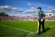 20 April 2024; Kerry manager Jack O'Connor walks the sideline in the final seconds of the Munster GAA Football Senior Championship semi-final match between Kerry and Cork at Fitzgerald Stadium in Killarney, Kerry. Photo by Brendan Moran/Sportsfile