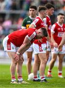 20 April 2024; Kevin Flahive of Cork after his side's defeat in the Munster GAA Football Senior Championship semi-final match between Kerry and Cork at Fitzgerald Stadium in Killarney, Kerry. Photo by Brendan Moran/Sportsfile