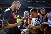 20 April 2024; RG Snyman of Munster signs autographs for fans after the United Rugby Championship match between Vodacom Bulls and Munster at Loftus Versfeld Stadium in Pretoria, South Africa. Photo by Shaun Roy/Sportsfile