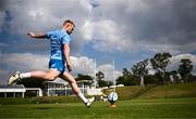 18 April 2024; Ciarán Frawley kicks during a Leinster Rugby squad training session at St Peter's College in Johannesburg, South Africa. Photo by Harry Murphy/Sportsfile