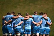 18 April 2024; Leinster players huddle during a Leinster Rugby squad training session at St Peter's College in Johannesburg, South Africa. Photo by Harry Murphy/Sportsfile