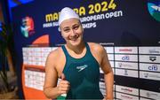 21 April 2024; Róisín Ní Ríain of Ireland after winning her heat in in the Women's 100m Butterfly S13 during day one of the Para Swimming European Championships at the Penteada Olympic Pools Complex in Funchal, Portugal. Photo by Ramsey Cardy/Sportsfile