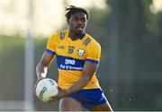 20 April 2024; Ikem Ugweru of Clare during the Munster GAA Football Senior Championship semi-final match between Waterford and Clare at Fraher Field in Dungarvan, Waterford. Photo by Tyler Miller/Sportsfile