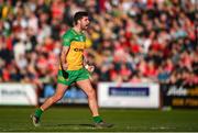 20 April 2024; Brendan McCole of Donegal celebrates during the Ulster GAA Football Senior Championship quarter-final match between Derry and Donegal at Celtic Park in Derry. Photo by Seb Daly/Sportsfile