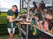 20 April 2024; Sean O'Shea of Kerry signs autographs for fans after after the Munster GAA Football Senior Championship semi-final match between Kerry and Cork at Fitzgerald Stadium in Killarney, Kerry. Photo by Brendan Moran/Sportsfile