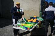 21 April 2024; A street vendor selling hats and colors before the Munster GAA Hurling Senior Championship Round 1 match between Clare and Limerick at Cusack Park in Ennis, Clare. Photo by Ray McManus/Sportsfile