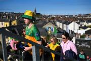 20 April 2024; Supporters arrive at Celtic Park for the Ulster GAA Football Senior Championship quarter-final match between Derry and Donegal at Celtic Park in Derry. Photo by Stephen McCarthy/Sportsfile