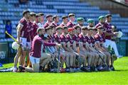 21 April 2024; Galway players pose for a team picture before the Leinster GAA Hurling Senior Championship Round 1 match between Galway and Carlow at Pearse Stadium in Galway.Photo by Ray Ryan/Sportsfile