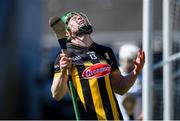 21 April 2024; Martin Keoghan of Kilkenny reacts to a missed shot on goal during the Leinster GAA Hurling Senior Championship Round 1 match between Kilkenny and Antrim at UMPC Nowlan Park in Kilkenny. Photo by Shauna Clinton/Sportsfile