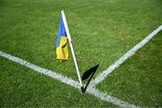 21 April 2024; A pitchside flag before the Connacht GAA Football Senior Championship semi-final match between Roscommon and Mayo at Dr Hyde Park in Roscommon. Photo by Piaras Ó Mídheach/Sportsfile