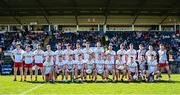 21 April 2024; Tyrone players during the team photograph before the Ulster GAA Football Senior Championship quarter-final match between Cavan and Tyrone at Kingspan Breffni in Cavan. Photo by Seb Daly/Sportsfile