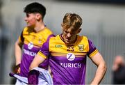 21 April 2024; Jack Doran of Wexford reacts after the Leinster GAA Hurling Senior Championship Round 1 match between Wexford and Dublin at Chadwicks Wexford Park in Wexford. Photo by Tyler Miller/Sportsfile