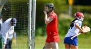 21 April 2024; Cork goalkeeper Emma O'Sullivan reacts after conceding a goal during the Electric Ireland All-Ireland Camogie Minor A semi-final match between Cork and Waterford at Kilcommon in Tipperary. Photo by Tom Beary/Sportsfile