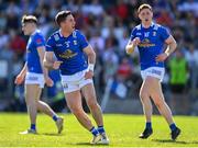 21 April 2024; Killian Brady of Cavan reacts after kicking a point during the Ulster GAA Football Senior Championship quarter-final match between Cavan and Tyrone at Kingspan Breffni in Cavan. Photo by Seb Daly/Sportsfile