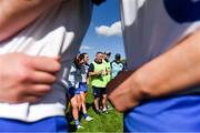21 April 2024; Waterford strength and conditioning coach Jimmy Payne speaks to the Waterford players after the Electric Ireland All-Ireland Camogie Minor A semi-final match between Cork and Waterford at Kilcommon in Tipperary. Photo by Tom Beary/Sportsfile