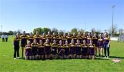 21 April 2024; The Wexford panel ahead of the Electric Ireland All-Ireland Camogie Minor A Shield semi-final match between Derry and Wexford at Clane in Kildare. Photo by Daire Brennan/Sportsfile