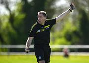 21 April 2024; Referee Barry Nea during the Electric Ireland All-Ireland Camogie Minor B semi-final match between Armagh and Carlow at Dunganny in Meath. Photo by Sam Barnes/Sportsfile