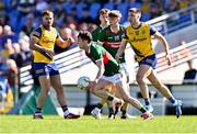 21 April 2024; Jack Coyne of Mayo during the Connacht GAA Football Senior Championship semi-final match between Roscommon and Mayo at Dr Hyde Park in Roscommon. Photo by Piaras Ó Mídheach/Sportsfile