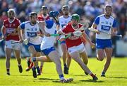 21 April 2024; Seamus Harnedy of Cork in action against Iarlaith Daly of Waterford during the Munster GAA Hurling Senior Championship Round 1 match between Waterford and Cork at Walsh Park in Waterford. Photo by Brendan Moran/Sportsfile