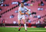 20 April 2024; Sam Prendergast of Leinster during the United Rugby Championship match between Emirates Lions and Leinster at Emirates Airline Park in Johannesburg, South Africa. Photo by Harry Murphy/Sportsfile