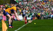 21 April 2024; Tony Kelly of Clare takes a line ball during the Munster GAA Hurling Senior Championship Round 1 match between Clare and Limerick at Cusack Park in Ennis, Clare. Photo by Ray McManus/Sportsfile