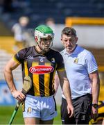 21 April 2024; Kilkenny manager Derek Lyng, right, and Paddy Deegan of Kilkenny before the Leinster GAA Hurling Senior Championship Round 1 match between Kilkenny and Antrim at UMPC Nowlan Park in Kilkenny. Photo by Shauna Clinton/Sportsfile
